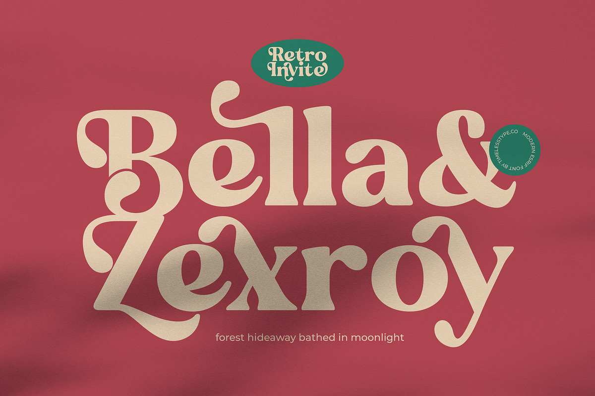 Regina Bonita Modern Retro Serif, a Serif Font by timelesstype.co (Photo 5 of 20)