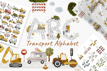 ABC transport alphabet, a Transportation Illustration by owlasya