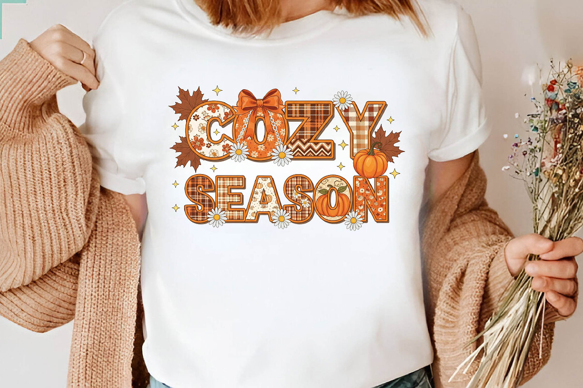 Cozy Season png, Preppy Fall Vibes, an Illustration by CreationArt (Photo 5 of 5)