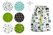 Panda's life - set with cute pandas, an Animal Illustration by Satika (Thumbnail 4 of 6)