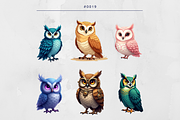 20 Owl Cliparts Design Digital, an Illustration by Wilin Digital (Thumbnail 2 of 2)