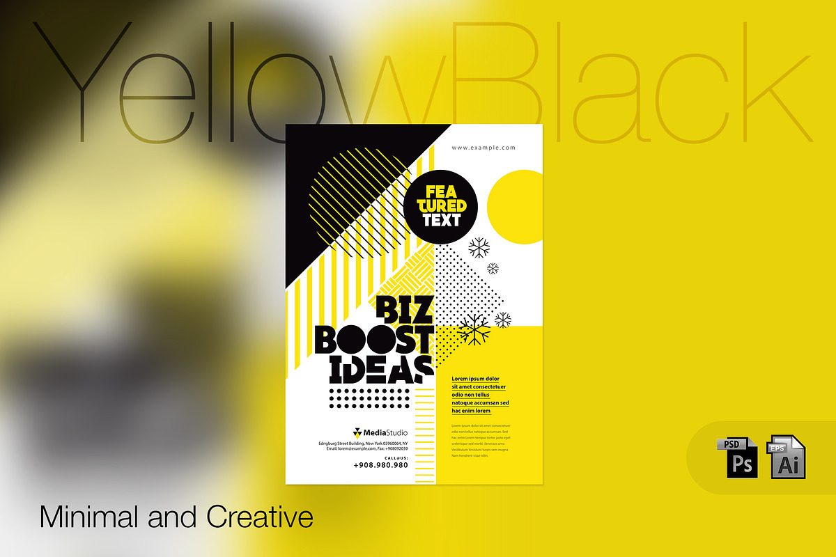 Yellow-Black Event Poster