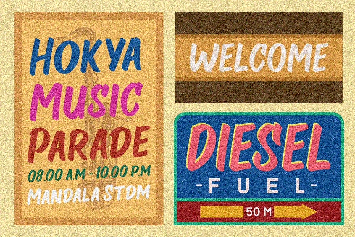 VT VELCRO - Brush Font preview 6