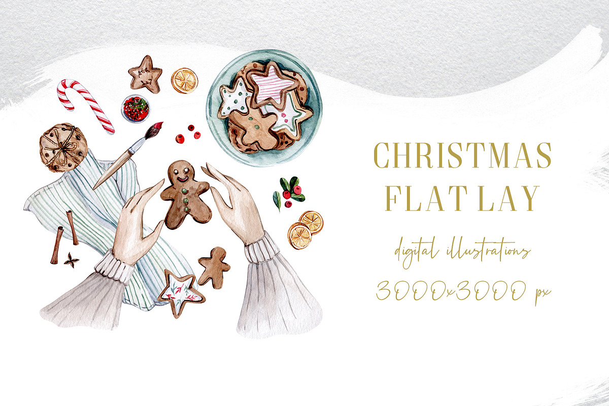 Watercolor Christmas Aesthetics, a Decorative Illustration by S_ARTLOVE (Photo 9 of 11)