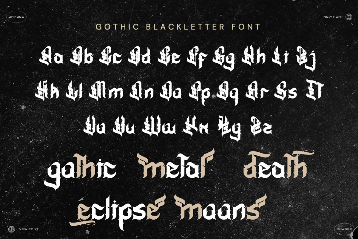 Meviat Gothic - Gothic Blackletter, a Blackletter Font by Dhabee (Photo 3 of 16)