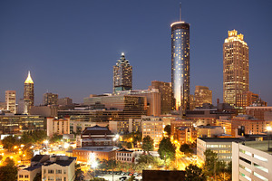 Atlanta containing atlanta, skyline, and cityscape