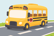Yellow School Bus Cartoon, a Transportation Illustration by Artpon Illustration (Thumbnail 1 of 3)