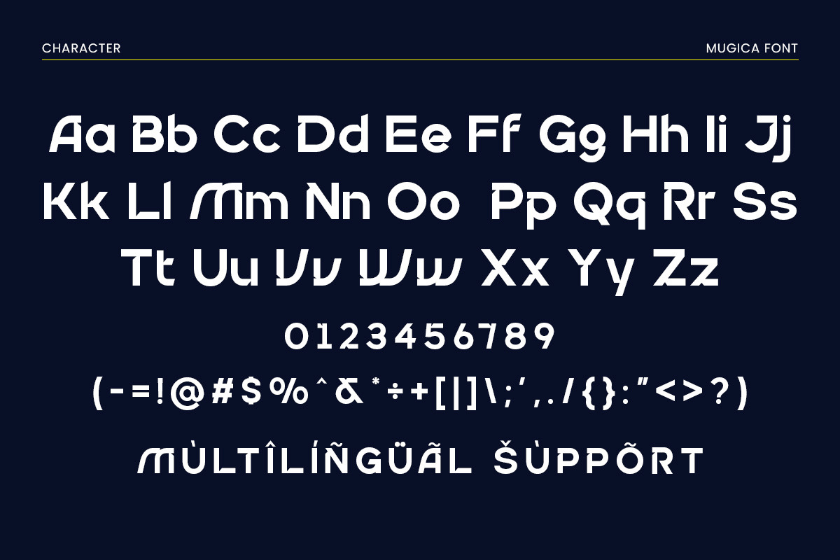 Mugica – Futuristic Sans Serif Font, a Font by roomspace creative lab (Photo 7 of 10)