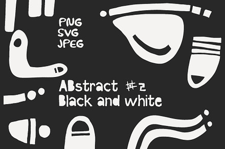 Abstract black and white graphic #2