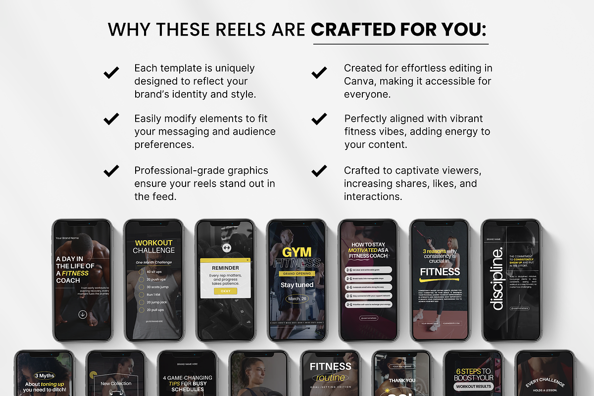 Fitness Instagram Reels Template, a Social Media Template by DigiPax (Photo 8 of 11)