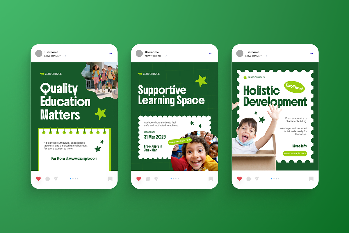 School Admission Promotion IG Post, a Social Media Template by Annora Studio (Photo 4 of 6)