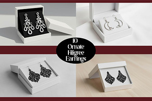 Ornate Filigree Earring, an Object Graphic by Designer_Momina