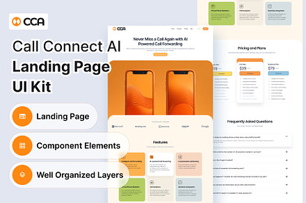 Call Connect AI |  Landing Page UI K