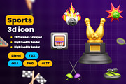 Sports 3d Icon Pack, an Object 3D Model by Ui Stock (Thumbnail 1 of 6)