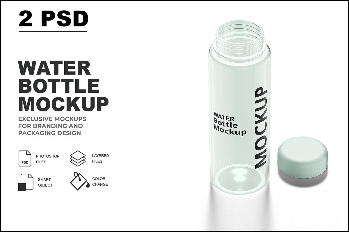 Water Bottle Mockup, a Product Mockup by GraphicsPixel (Photo 1 of 8)