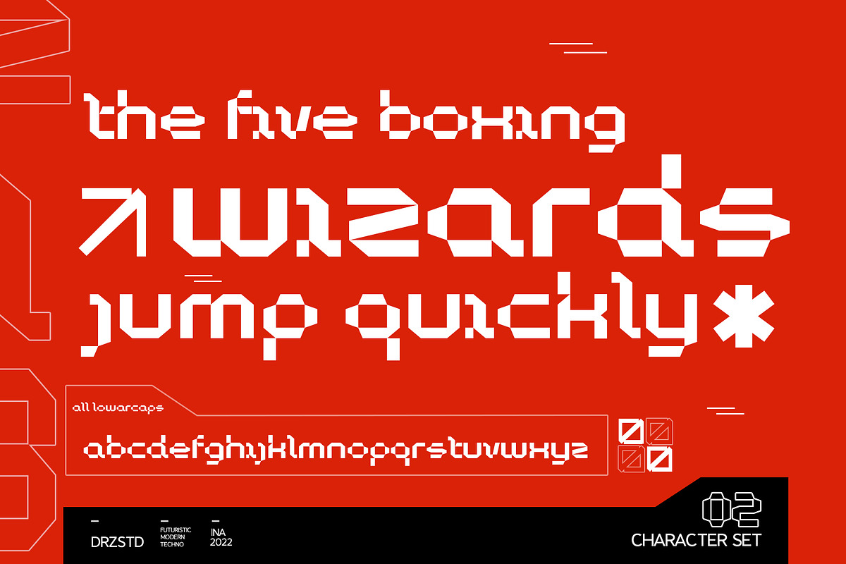 Sitewalk – Futuristic Pixel Font, a Sans Serif Font by Drizy (Photo 2 of 9)