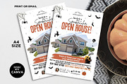 Real Estate Open House Halloween, a Flyer Template by CreativeVinesStore (Thumbnail 1 of 6)