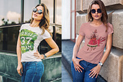 T-Shirt Mock-Up Fashion Girl, a Shirt Mockup by Dikarte.Store (Thumbnail 4 of 9)
