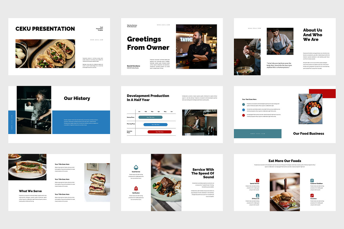 Ceku : Food Business Google Slides, a Presentation Template by Punkl Camp (Photo 2 of 9)