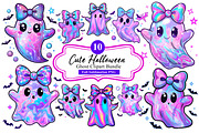 Cute Halloween Ghost Sublimation PNG, an Illustration by Artonix (Thumbnail 1 of 3)