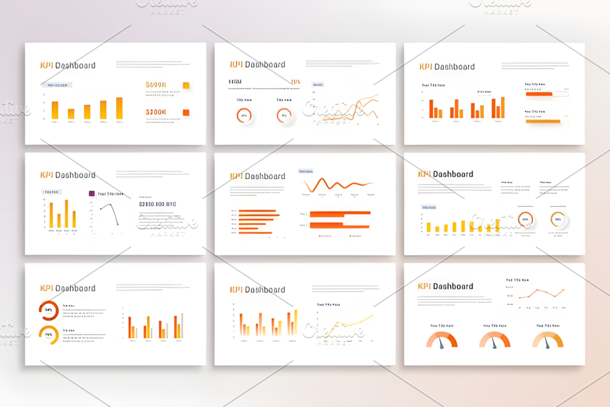 KPI Dashboard Report PowerPoint, a Presentation Template by Coco Bloom (Photo 3 of 4)