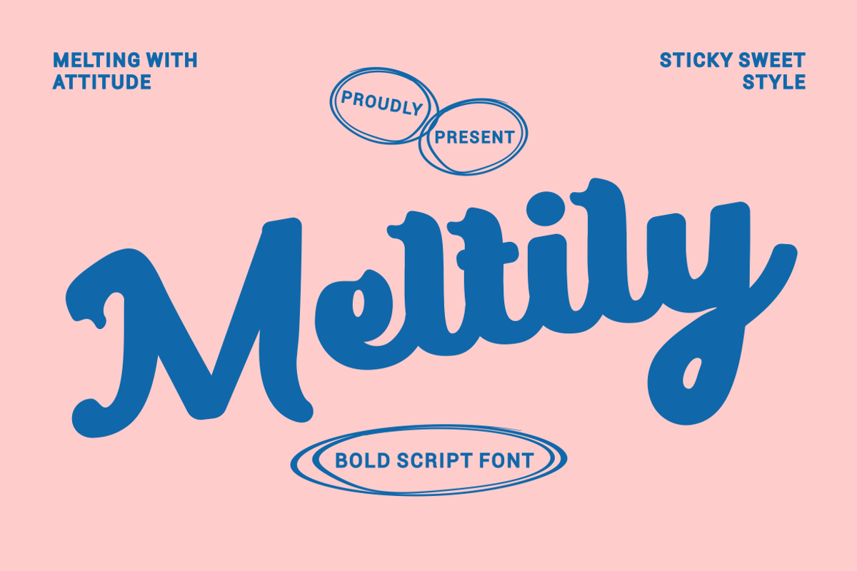 Meltily Bold Script Font, a Script Font by PutraCetol Studio (Photo 1 of 5)