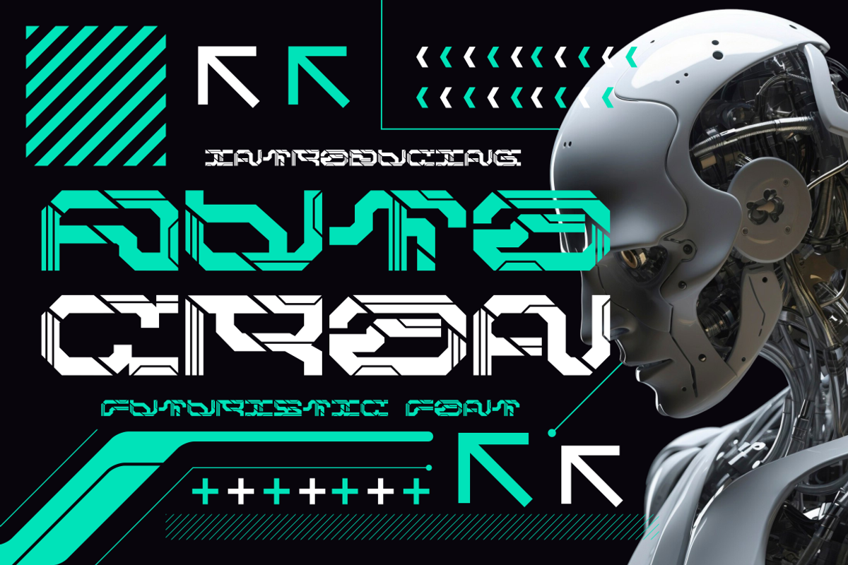 Autocron Futuristic Font, a Font by PutraCetol Studio (Photo 1 of 5)