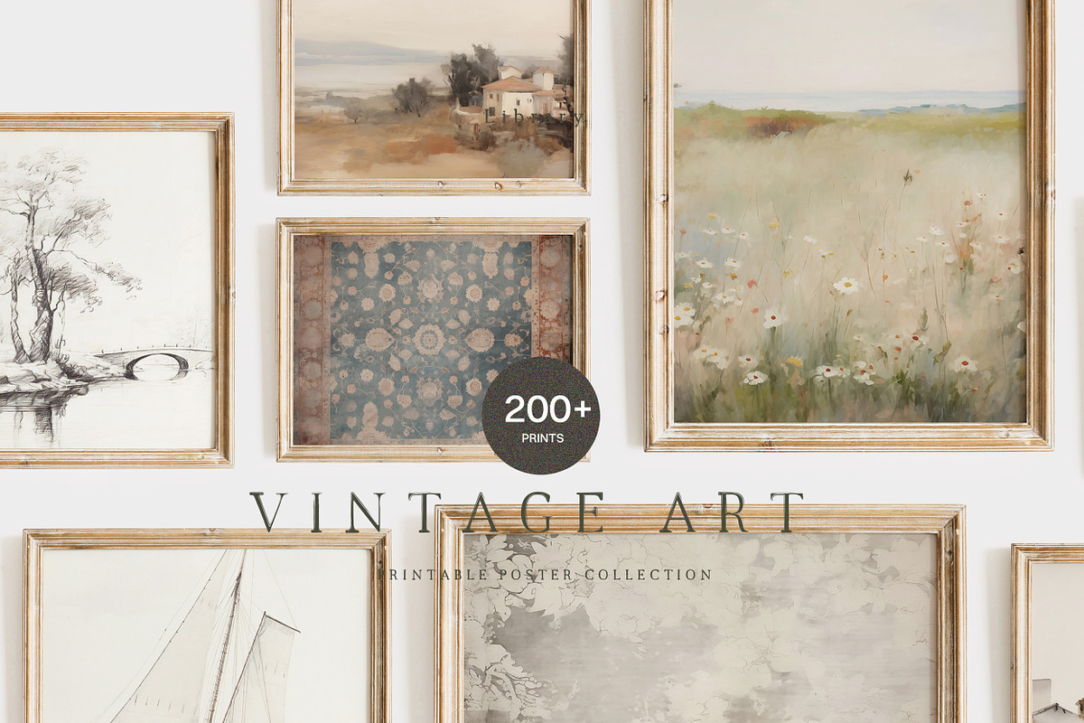 Minimalist Vintage Prints & Posters, a Background Graphic by Laras Wonderland (Photo 8 of 12)
