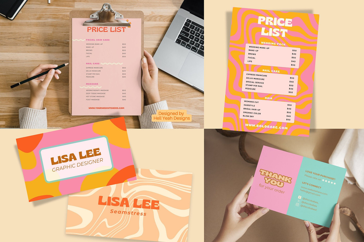 Bold Retro Branding Starter Kit, a Branding & Logo Template by Hell Yeah Designs (Photo 12 of 22)