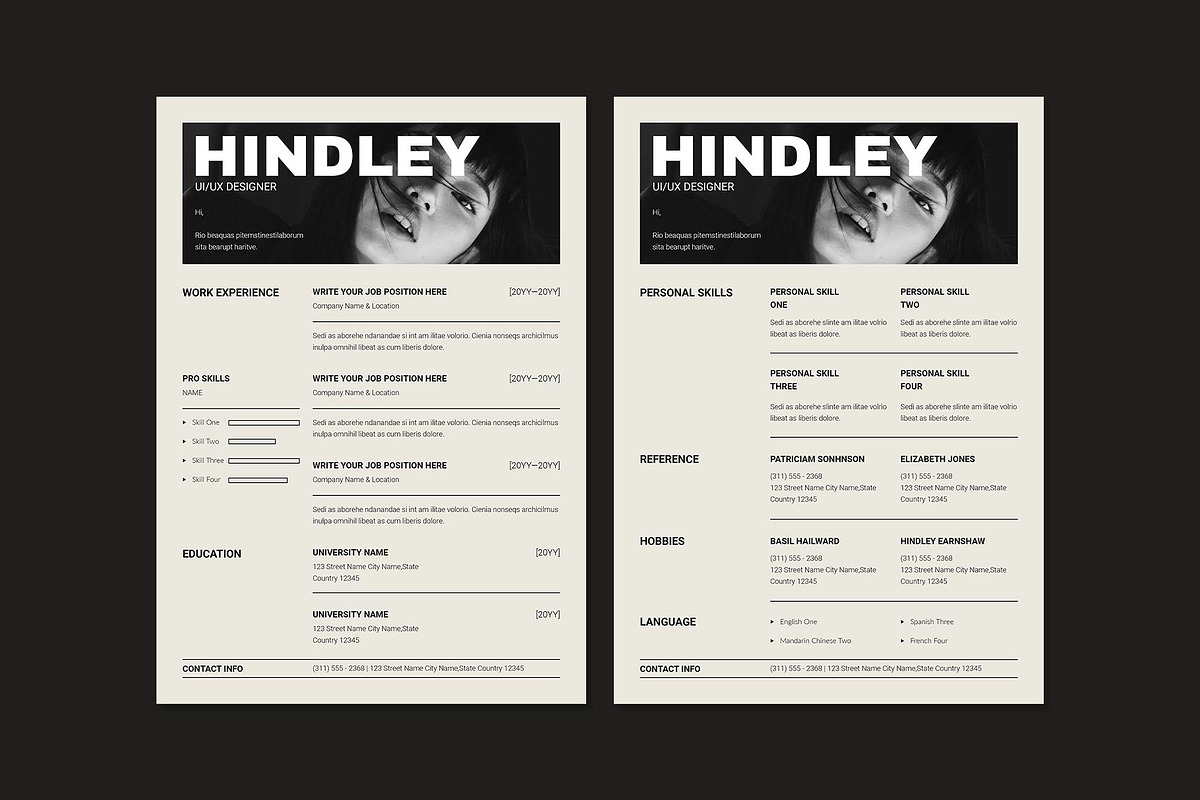 Resume CV Template | Canva, a Resume Template by ElvinPrint (Photo 4 of 6)