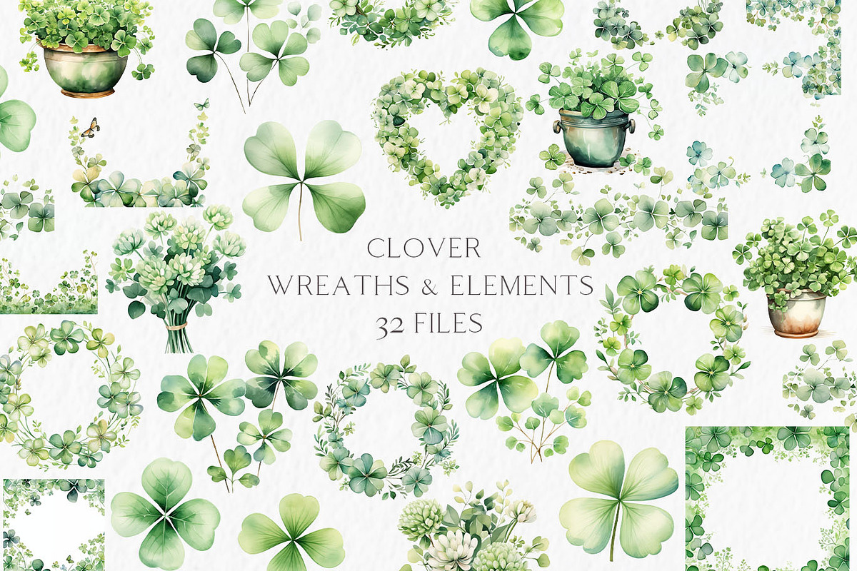 St Patricks day watercolor clipart, an Object Graphic by MyLittleMeow (Photo 1 of 7)