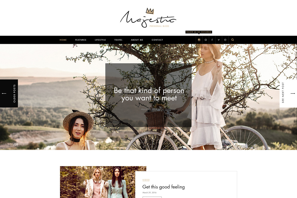 Majestic-Premium Personal Blog PSD, a Websites & App Template by Milo Studio (Photo 9 of 18)