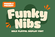 Funky Nibs Bold Playful Display Font, a Blackletter Font by Gumrega Studio (Thumbnail 1 of 8)