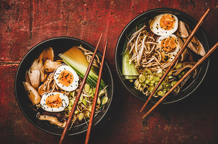Japanese ramen soup with chicken and featuring food, ramen, and japanese, a Food & Drink Photo by Foxys