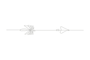 Arrow line minimalist leaf symbo, an Object Graphic by lawoel (Thumbnail 3 of 3)