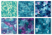 Teal Indigo Abstract Digital Papers, a Texture Graphic by Dream Creation (Thumbnail 4 of 4)
