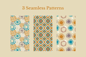 3 Boho Seamless Patterns