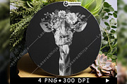 Funny Giraffe Tongue Out Flower Crow, a Background Graphic by LaseredNinja (Thumbnail 3 of 7)