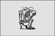 Doing Dad Shit Skeleton on Toilet, an Object Graphic by BeeCraftR (Thumbnail 1 of 5)