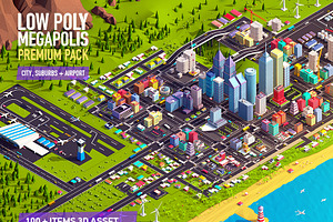 Low Poly Megapolis Premium Pack