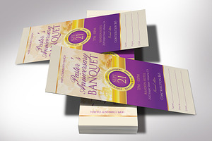 Clergy Banquet Ticket Canva Template