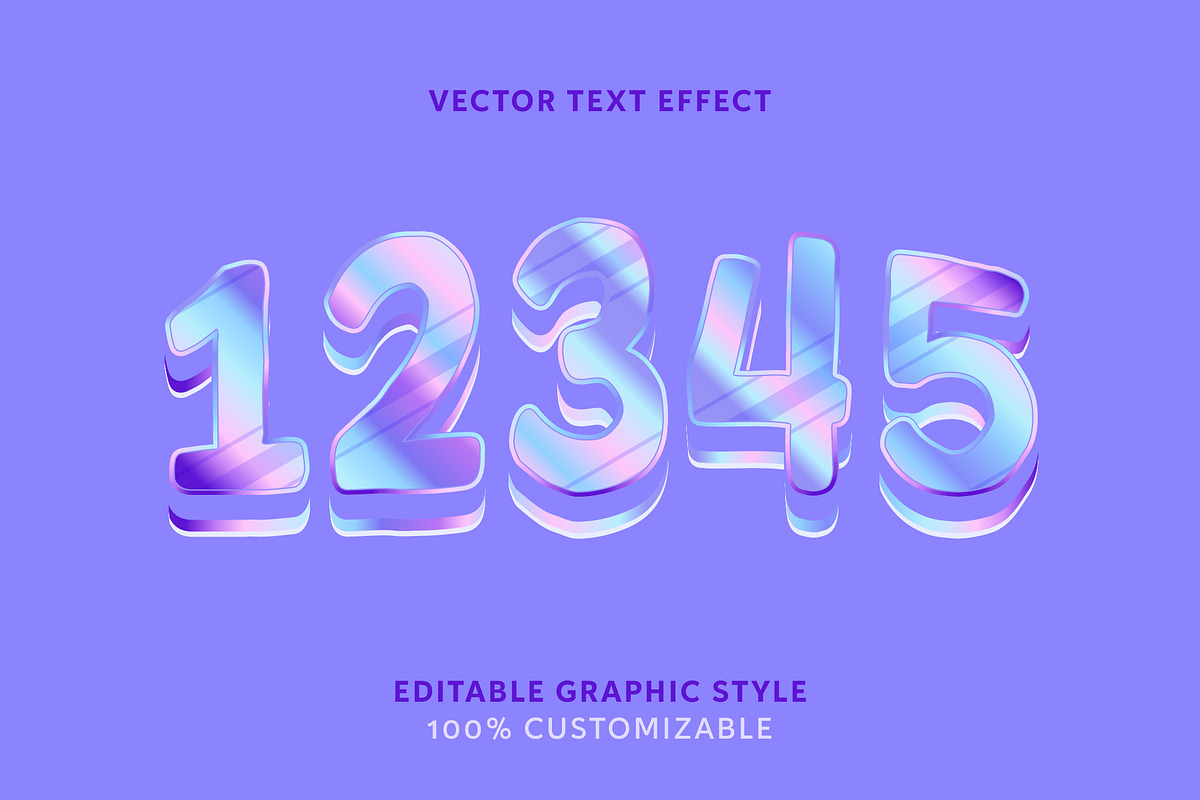 Glossy Bold Shiny 3D Text Effect preview 2