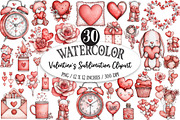 30 Valentine's Sublimation Clipart, an Illustration by Designking (Thumbnail 1 of 5)
