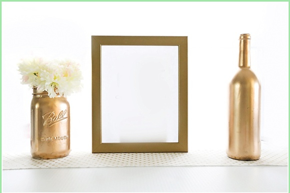 White & Gold Mock Up Bundle, a Print Template by Made By  Marisa (Photo 2 of 8)