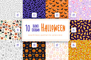 Spooky Halloween Seamless Patterns, a Pattern Graphic by oelhoem (Thumbnail 5 of 5)