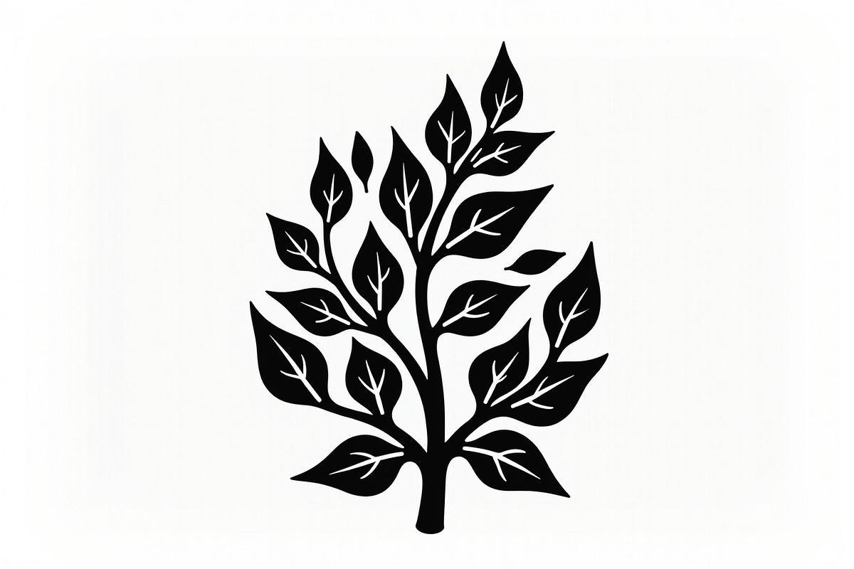 This elegant Leaf and Branch Botanic, an Illustration by Amazin_art (Photo 5 of 21)