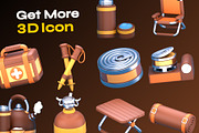 Adventure & Camping 3D Icon Pack, a Furniture 3D Model by orenjidesign (Thumbnail 7 of 8)