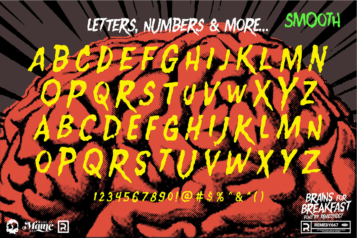 Brains for Breakfast - Sci-Fi Font, a Handwritten Font by Remedy667 (Photo 8 of 10)