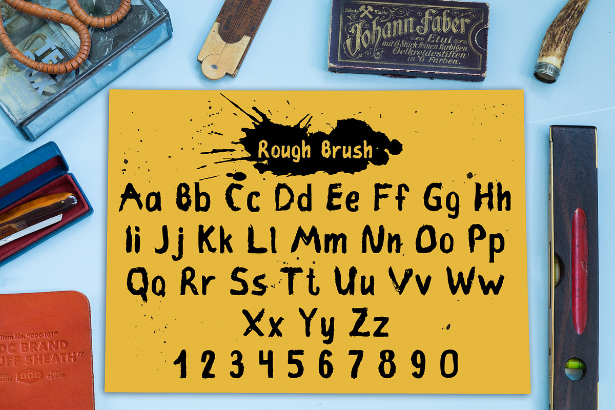 Rough Brush Font preview 5