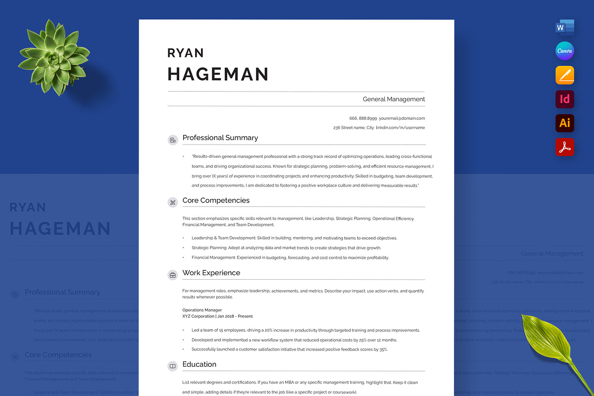 Career Application Template, a Resume Template by Nur Designer (Photo 3 of 4)